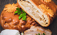 Пирог сдобный с курицей и капустой. Доставка по Челябинску. Купить этот пирог в Сдобной деревне.