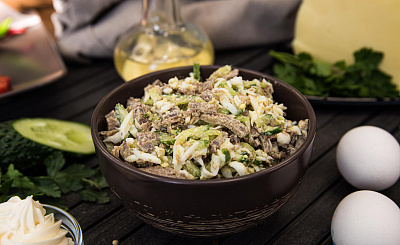 Салат Изысканный. Вкуснейший салат от Сдобной деревни. 
