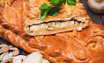 Пирог сдобный с грибами и картофелем. Доставка по Челябинску. Купить этот пирог в Сдобной деревне.