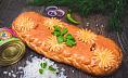 Пирог сдобный с рисом и рыбой консервированной. Доставка по Челябинску. Купить этот пирог в Сдобной деревне.