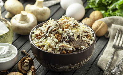 Салат Царский. Вкуснейший салат от Сдобной деревни. 