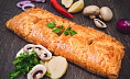 Пирог слоеный с грибами и картофелем. Доставка по Челябинску. Купить этот пирог в Сдобной деревне.